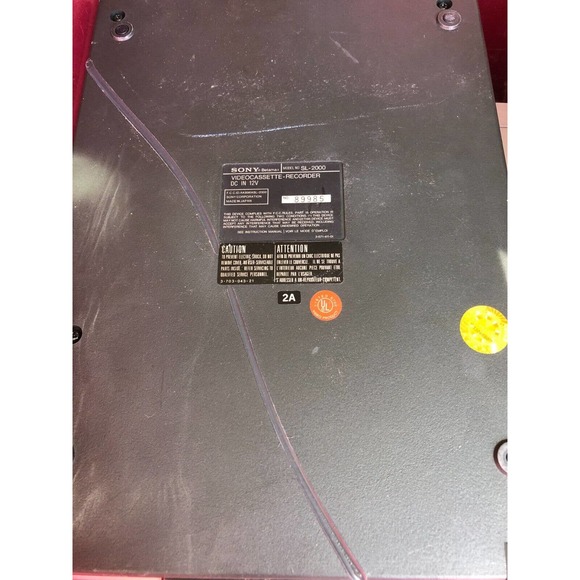 Vintage Sony Portable Betamax Videocassette-Recorder SL-2000 TT-2000 Timer Tuner - Picture 8 of 8